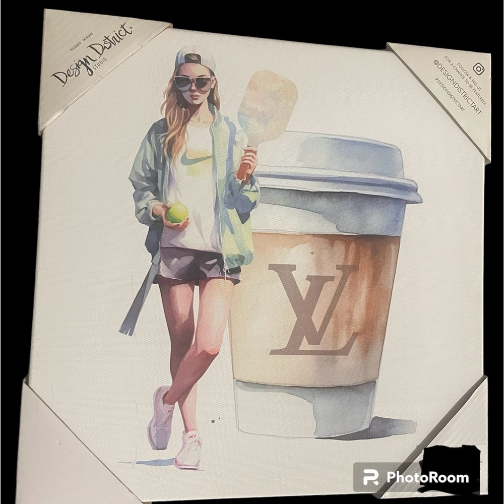 Designer Pickleball Wall Art, NWT,  12” x 12”